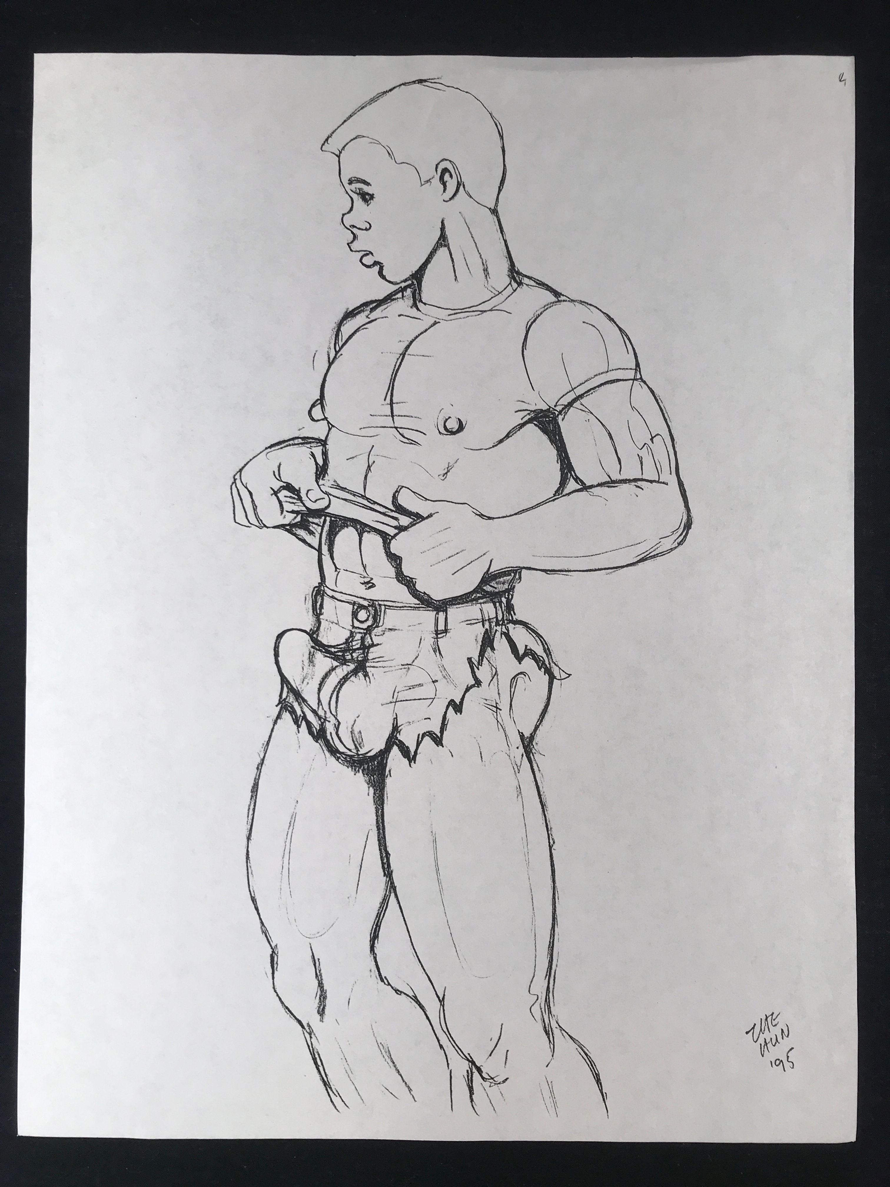 Poster/Print by The HUN - Bill Schmeling 1995 Innocent? boy w/Erection