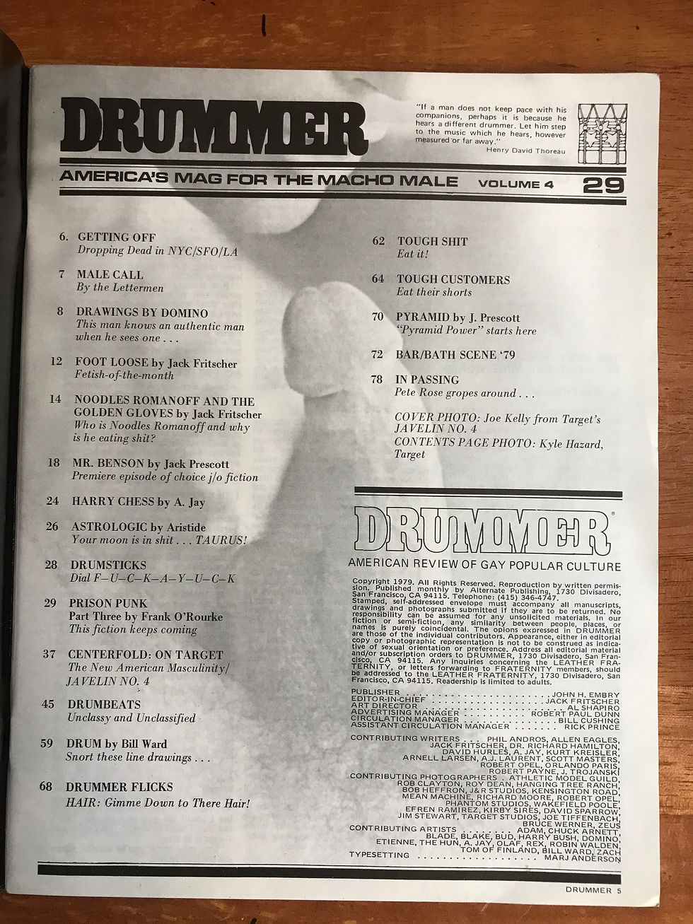 Thumbnail: Drummer #29 Gay Men's Leather Magazine 1979 Domino Art Feet