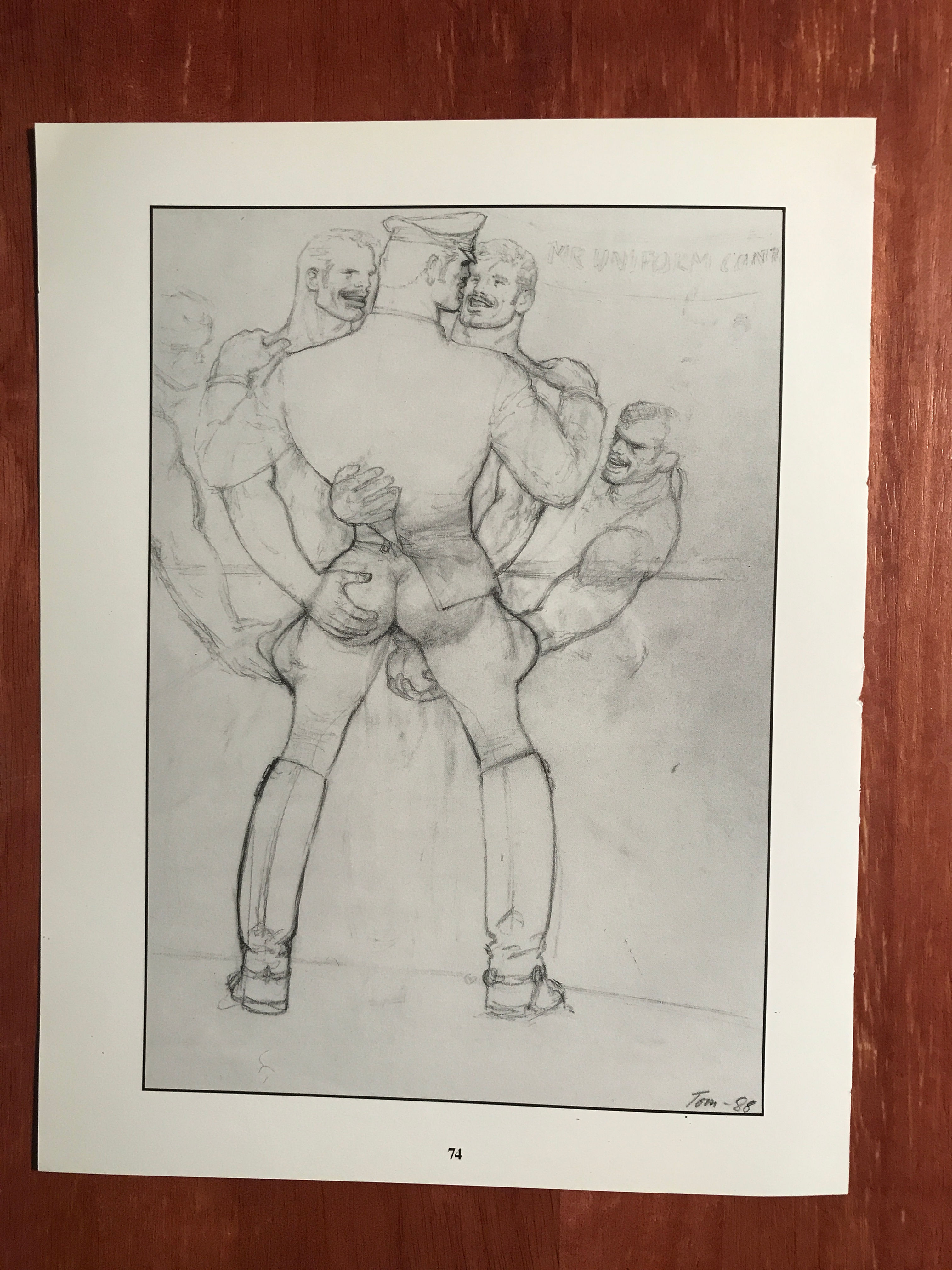 Art Page/Print TOM of FINLAND Retrospective #2 1989 Cop A Feel Oral TF74