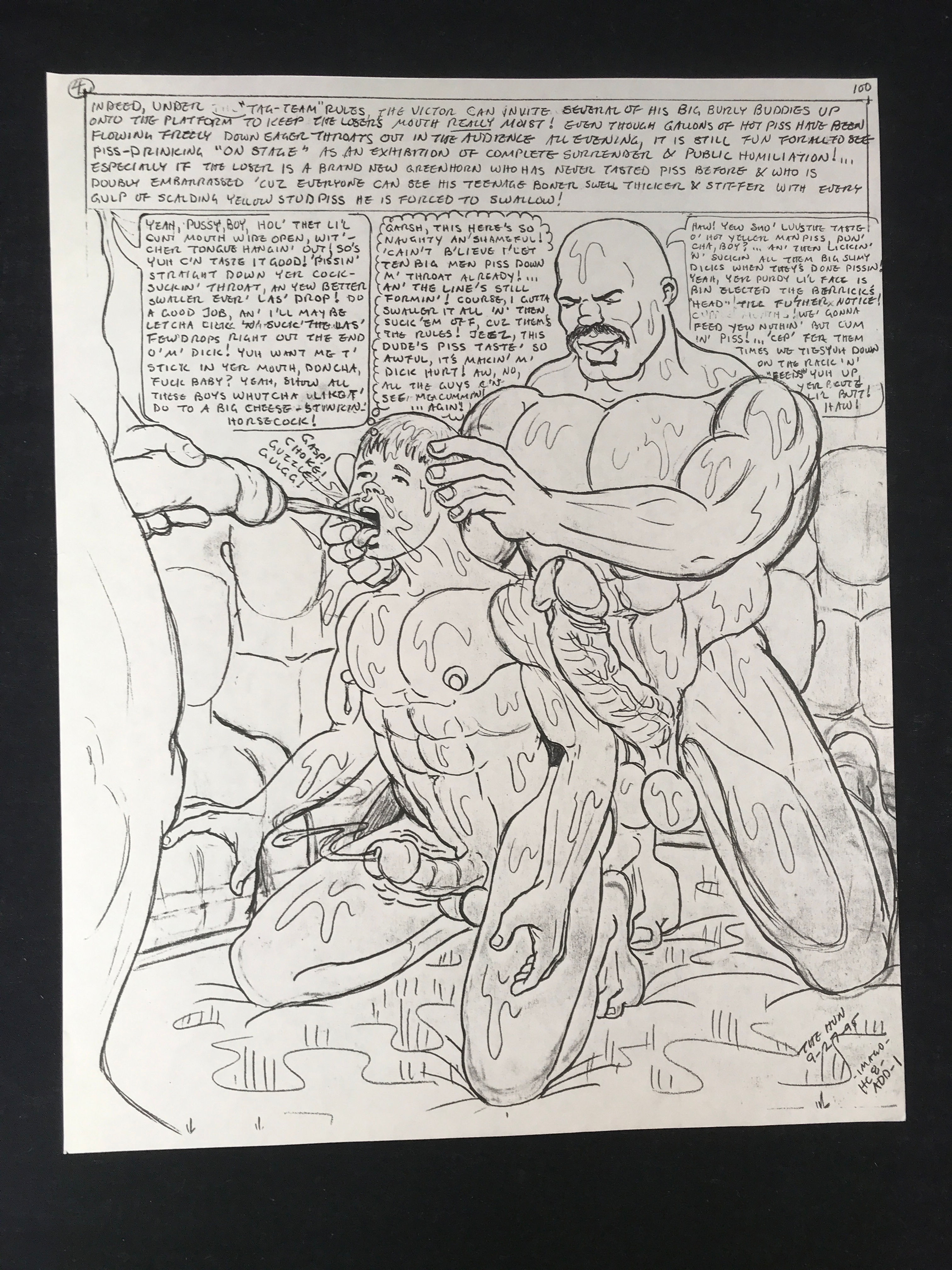 Poster/Print by The HUN - Bill Schmeling c.1995 Drinking Piss Watersport
