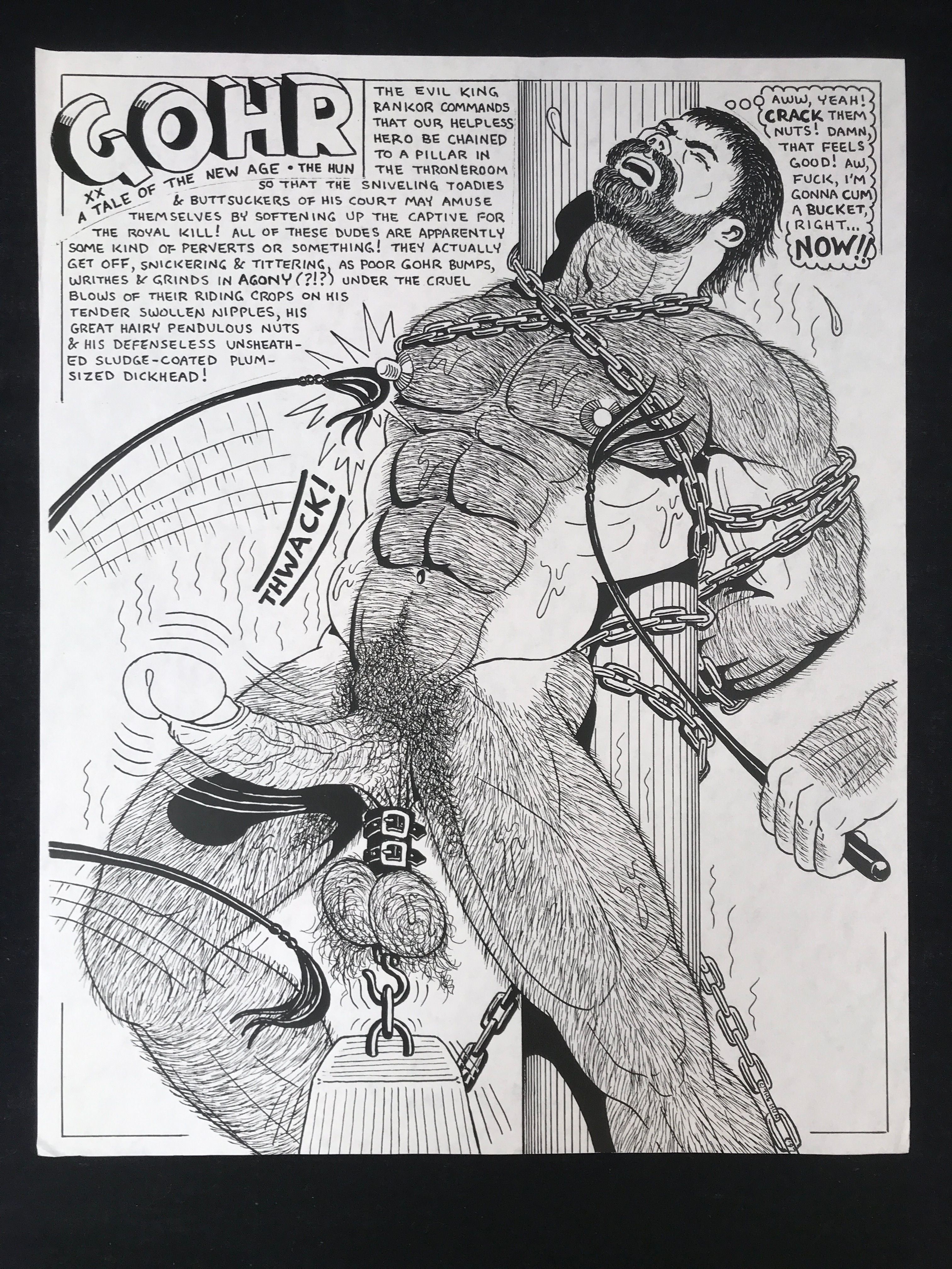Poster/Print by The HUN - Bill Schmeling 1997 GOHR CBT Hairy Bondage