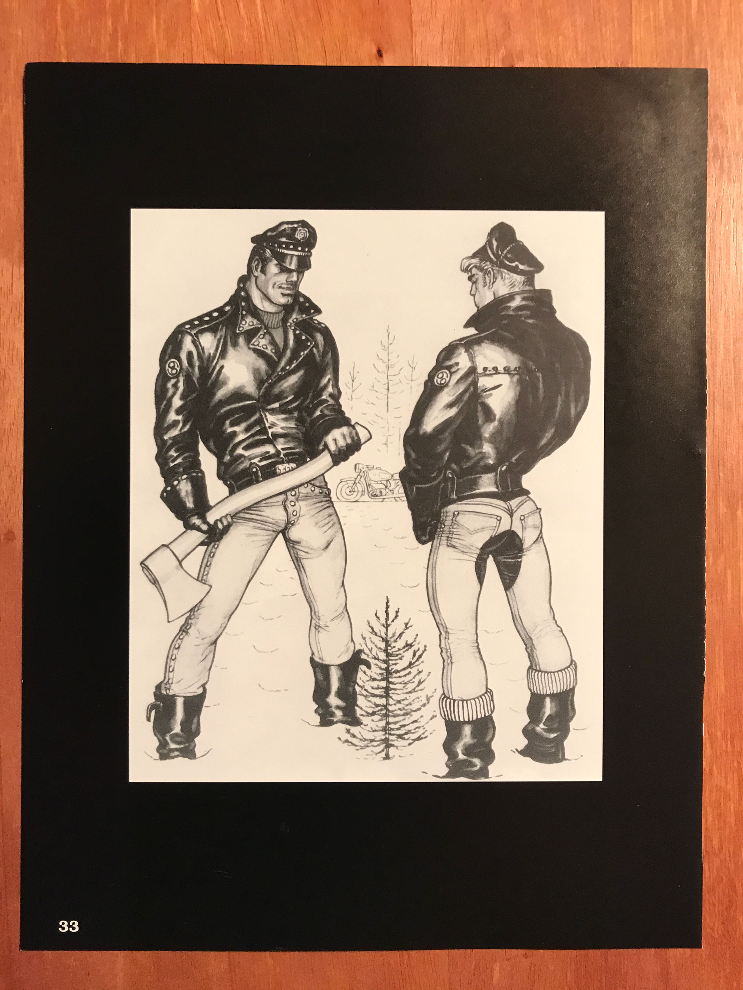 Art Page/Print TOM of FINLAND Book Retrospective #3 1997 Merry Christmas TF32