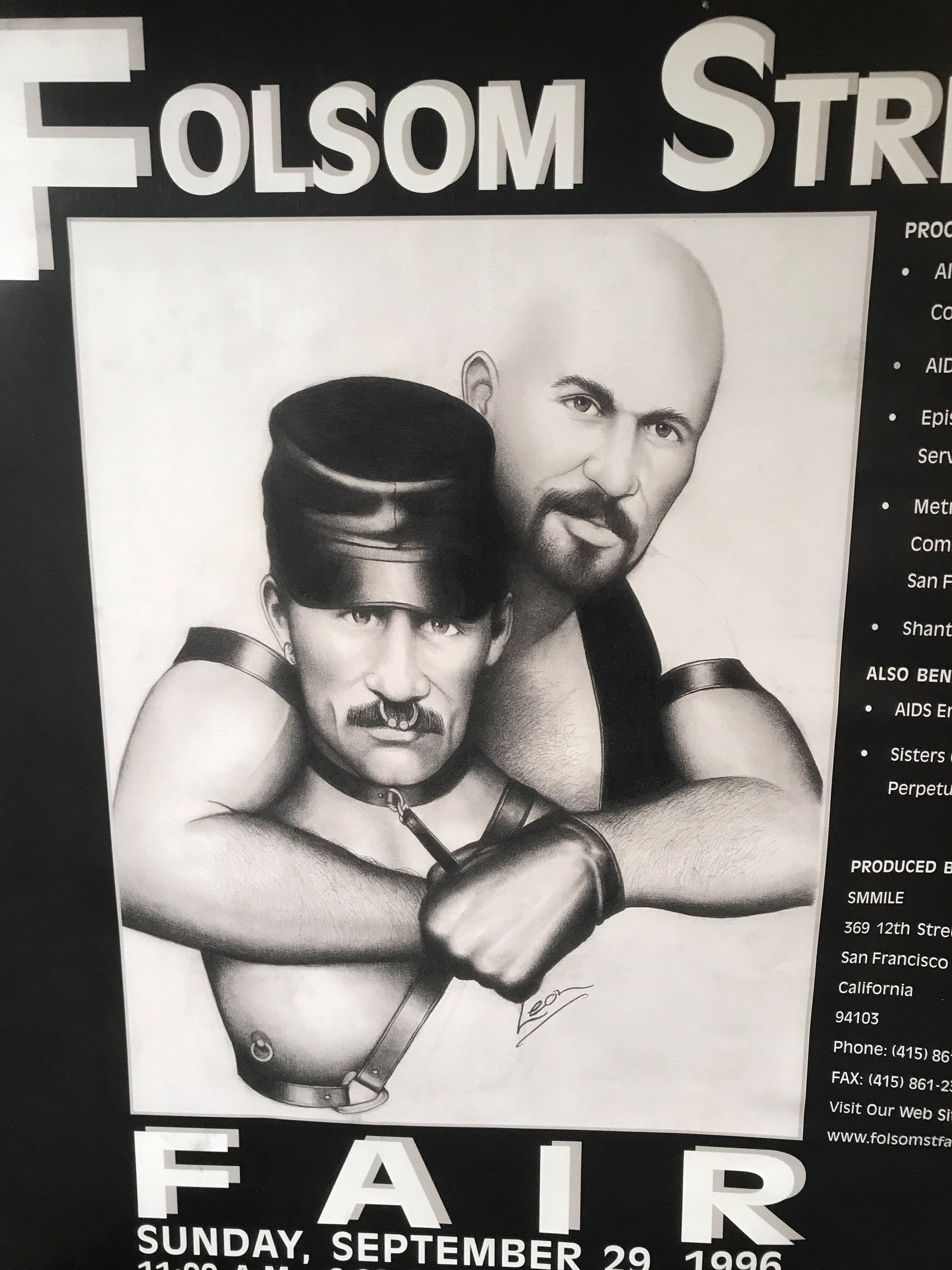 FOLSOM Street Fair 1996 Poster Art by LEON, San Francisco 18” x 24”