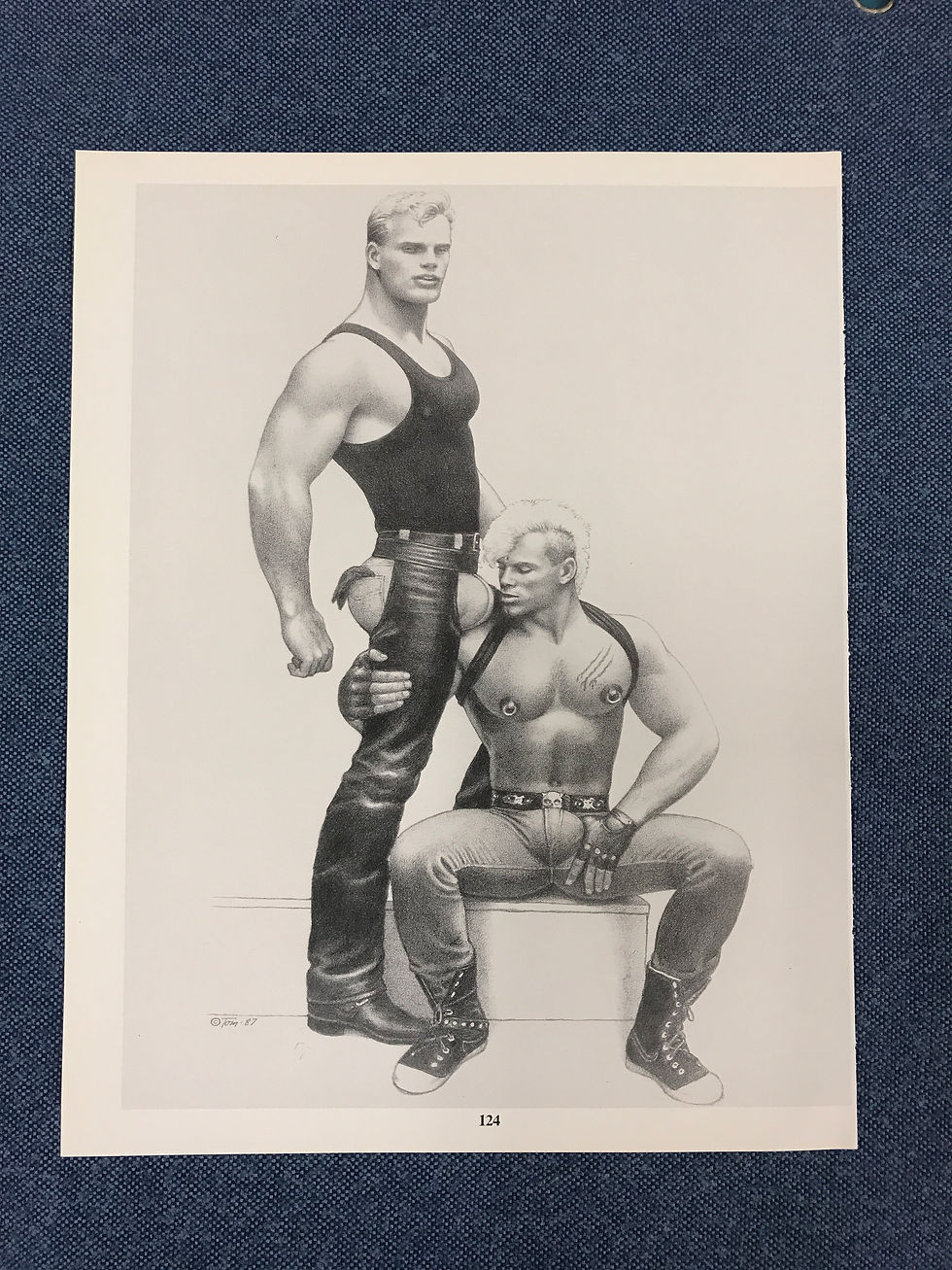 Thumbnail: Art Page/Print TOM of FINLAND Retrospective #2 Master/slave Daddy/boy TF124