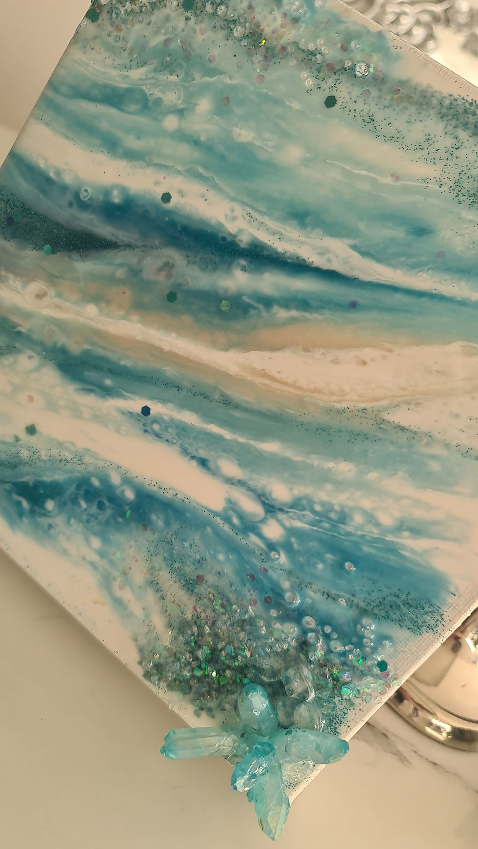 Thumbnail: Copy of Aqua Serenity Resonance - Mini Geode Art   4/4 in series