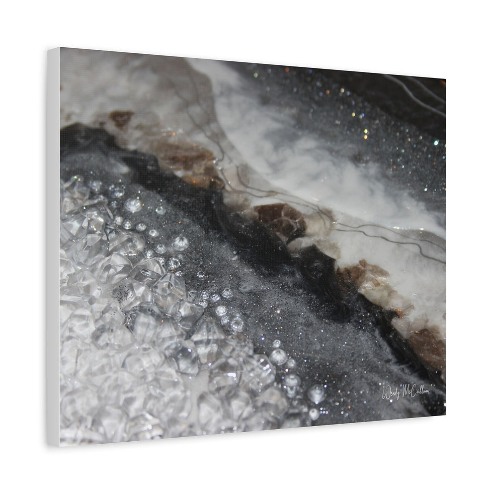 Thumbnail: Grey Moonstone Canvas Wall Art - Opulence