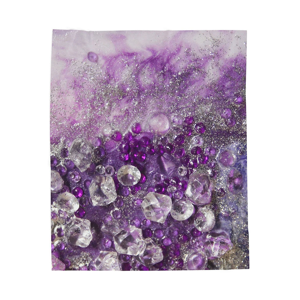 Thumbnail: Amethyst Dreams Elegance - Velveteen Plush Blanket