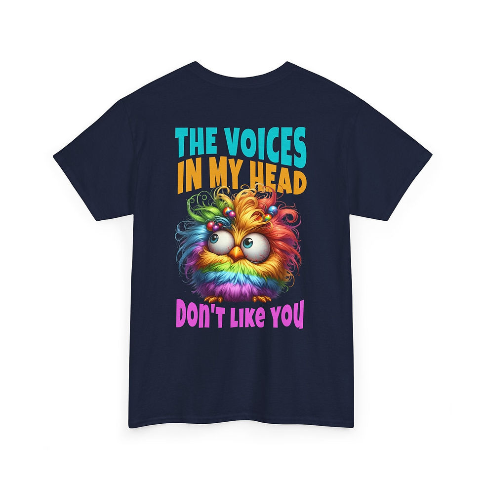 Thumbnail: The Voices in My Head Don’t Like You – Funny Rainbow Chick T-Shirt
