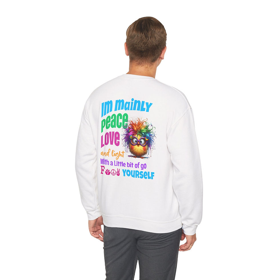 Thumbnail: Im Mainly Peace, Love & Light…   – Naughty But Nice T-Shirt
