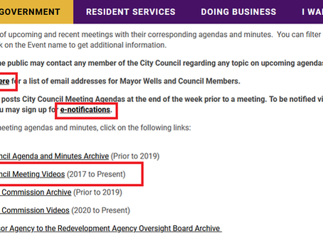 City Council Agendas: Future and Past