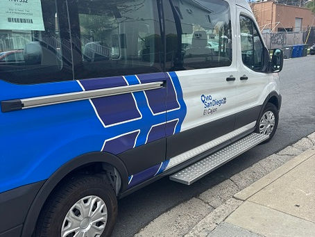 City of El Cajon launches electric shuttle vehicle program, Via, with $2.50 rides from point to point anywhere in the City, M-F 8:00-5:00