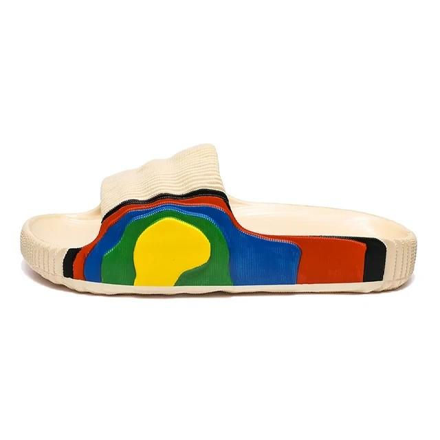 Thumbnail: High Quality Beige Slides for Men, Women, and Kids with Customized Color Pattern