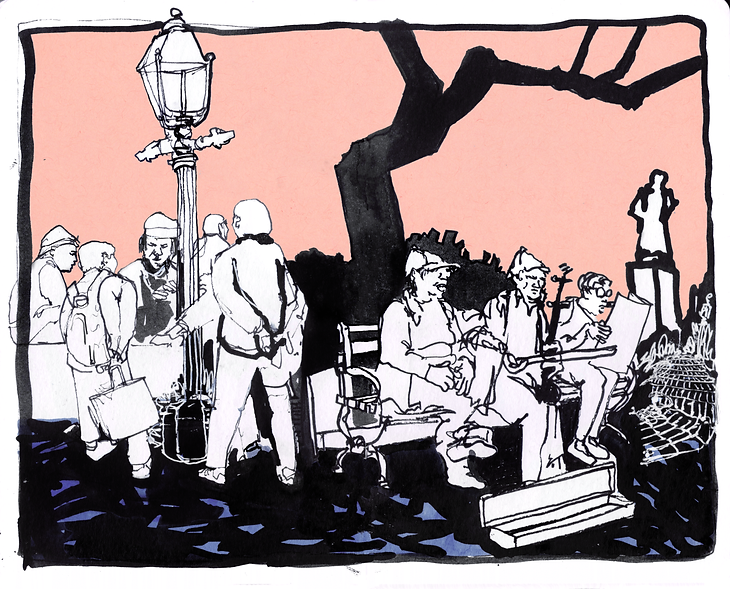 Chinatown Sketch Art by Kevin Zych