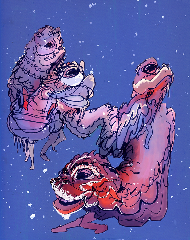 Lunar New Year Sketches by Kevin Zych