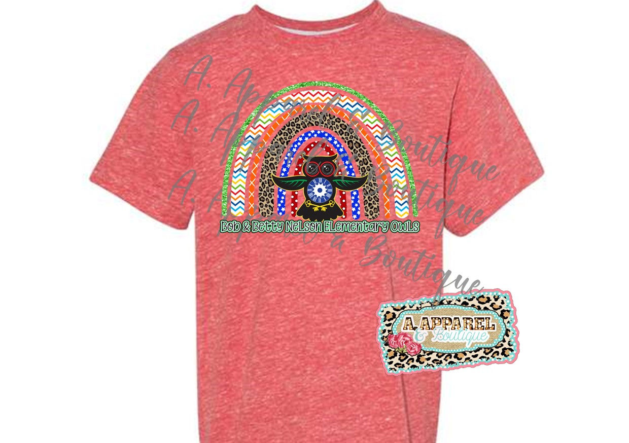 School Spirit Rainbow Tee