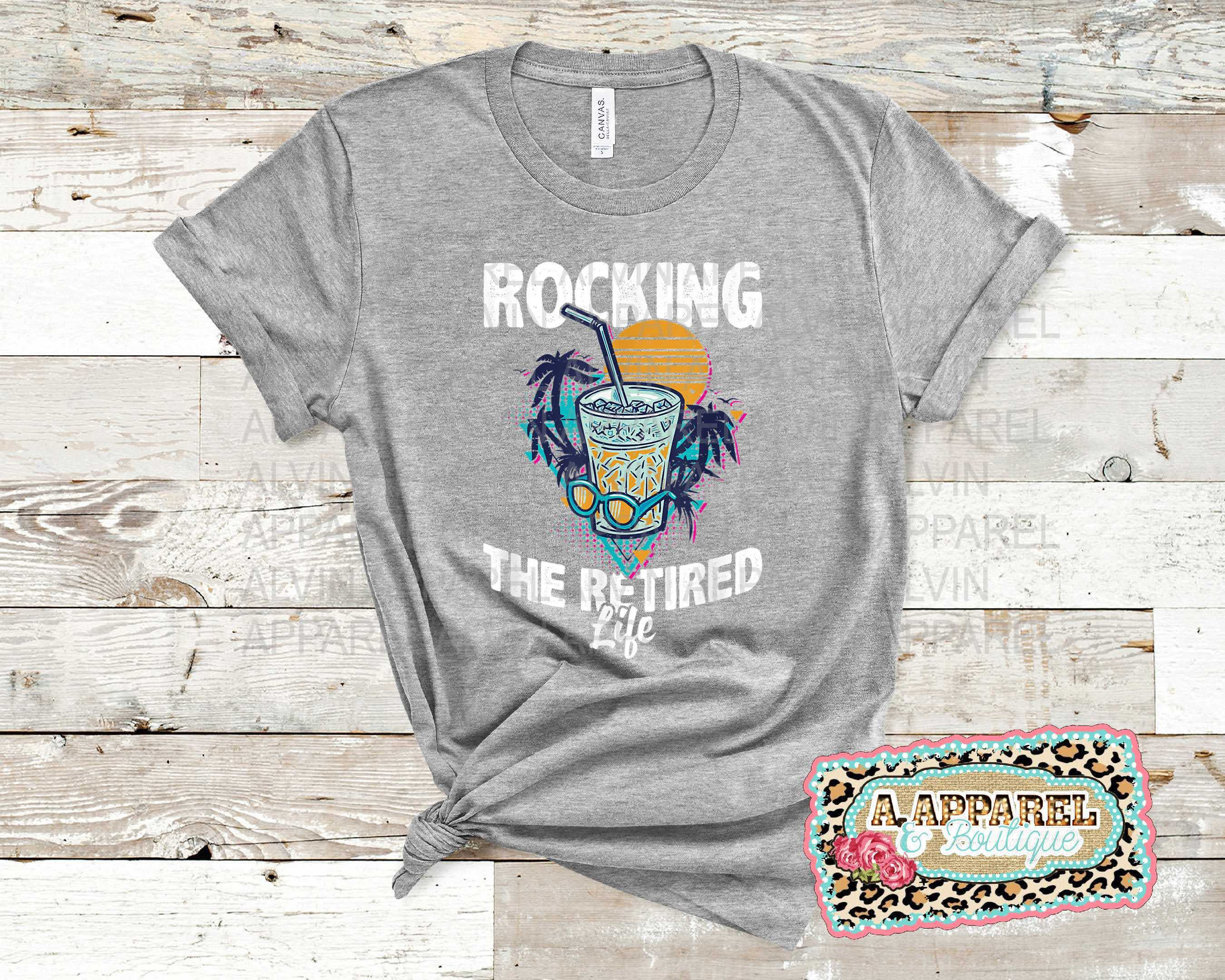 Straw Drink Glasses Rockin Retired Life