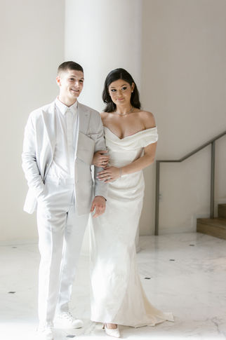 Melissa Davis Designs bride and groom posing