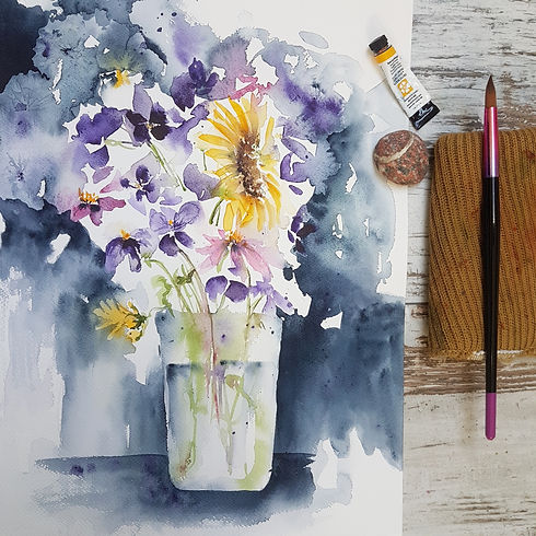 Learn loose watercolor florals