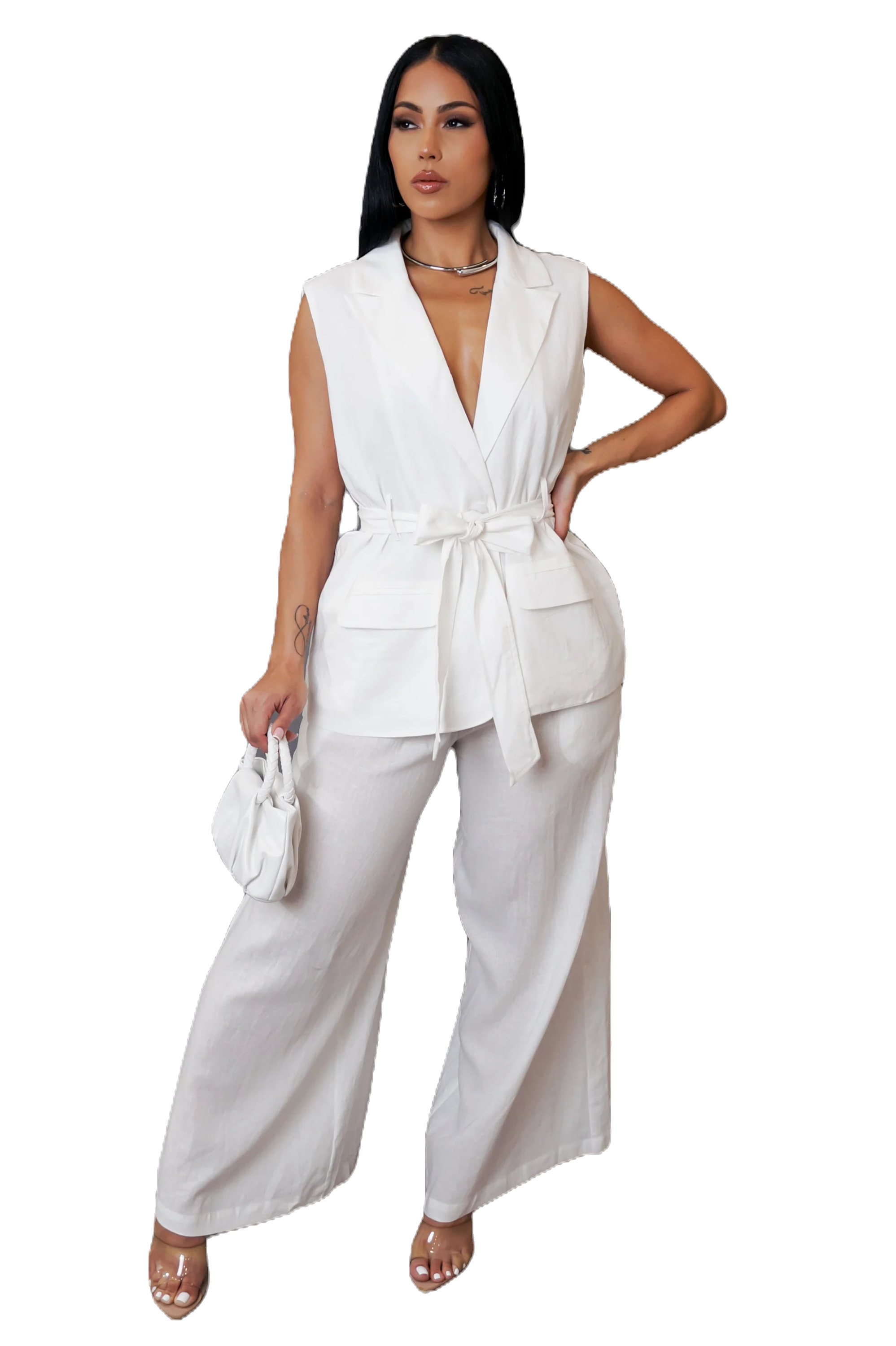 White Pants Suit
