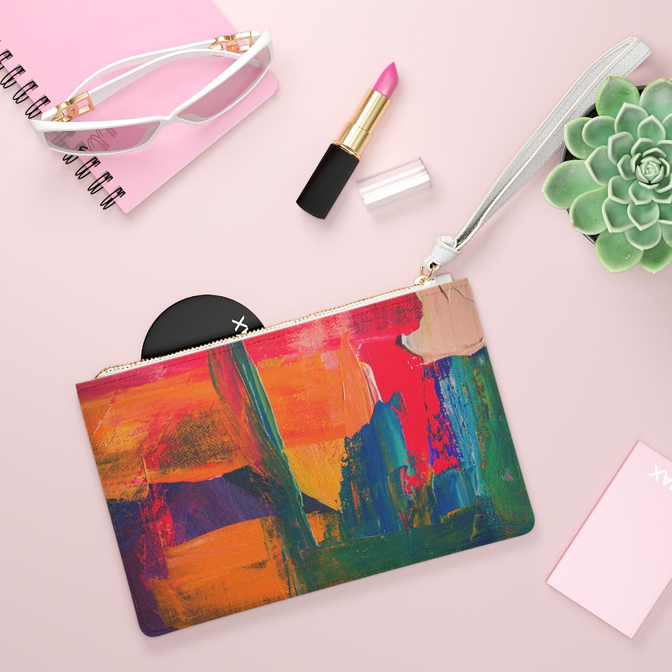 Thumbnail: Custom Abstract Print Clutch