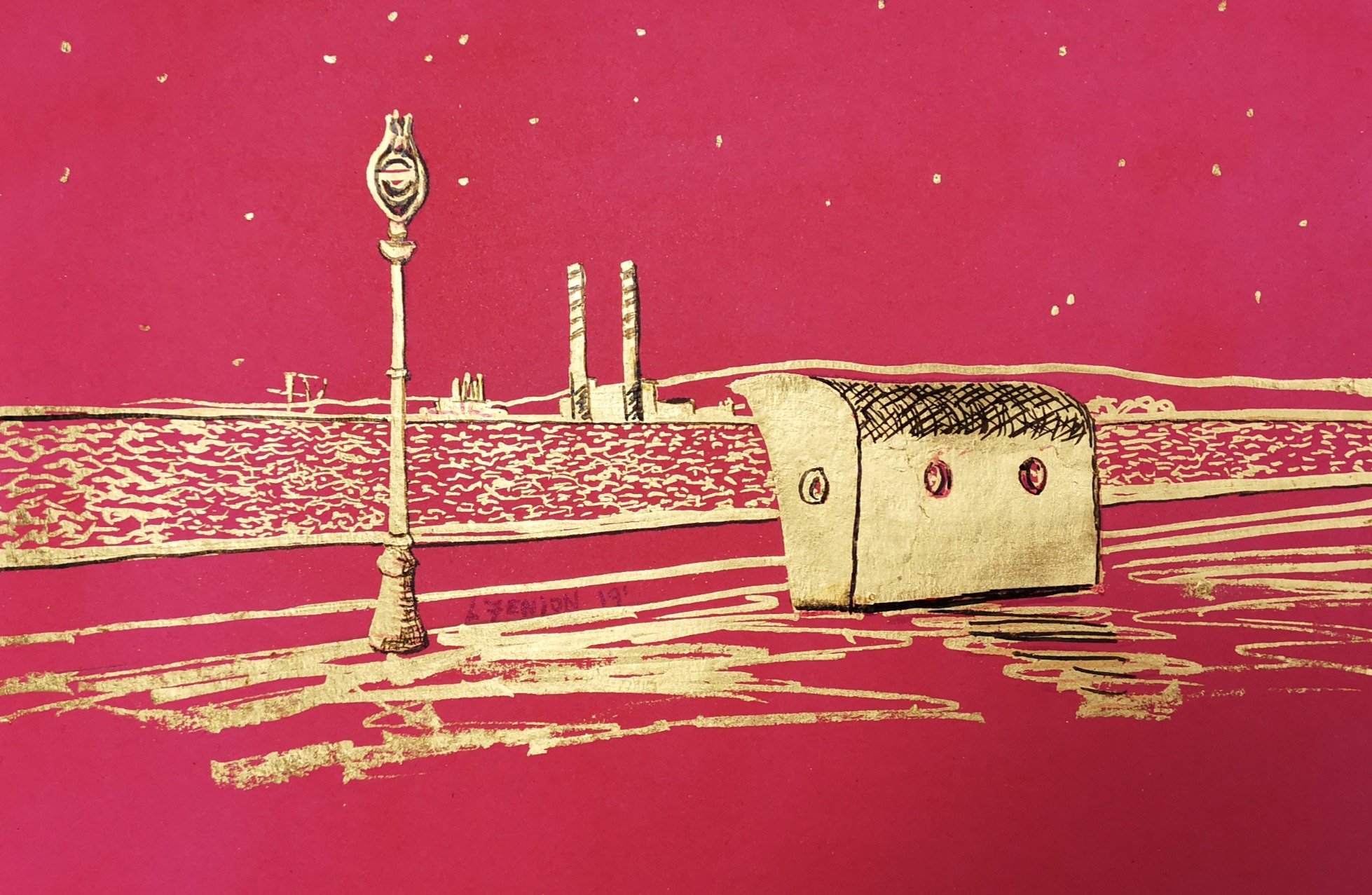 Clontarf Promenade in Pink & Gold