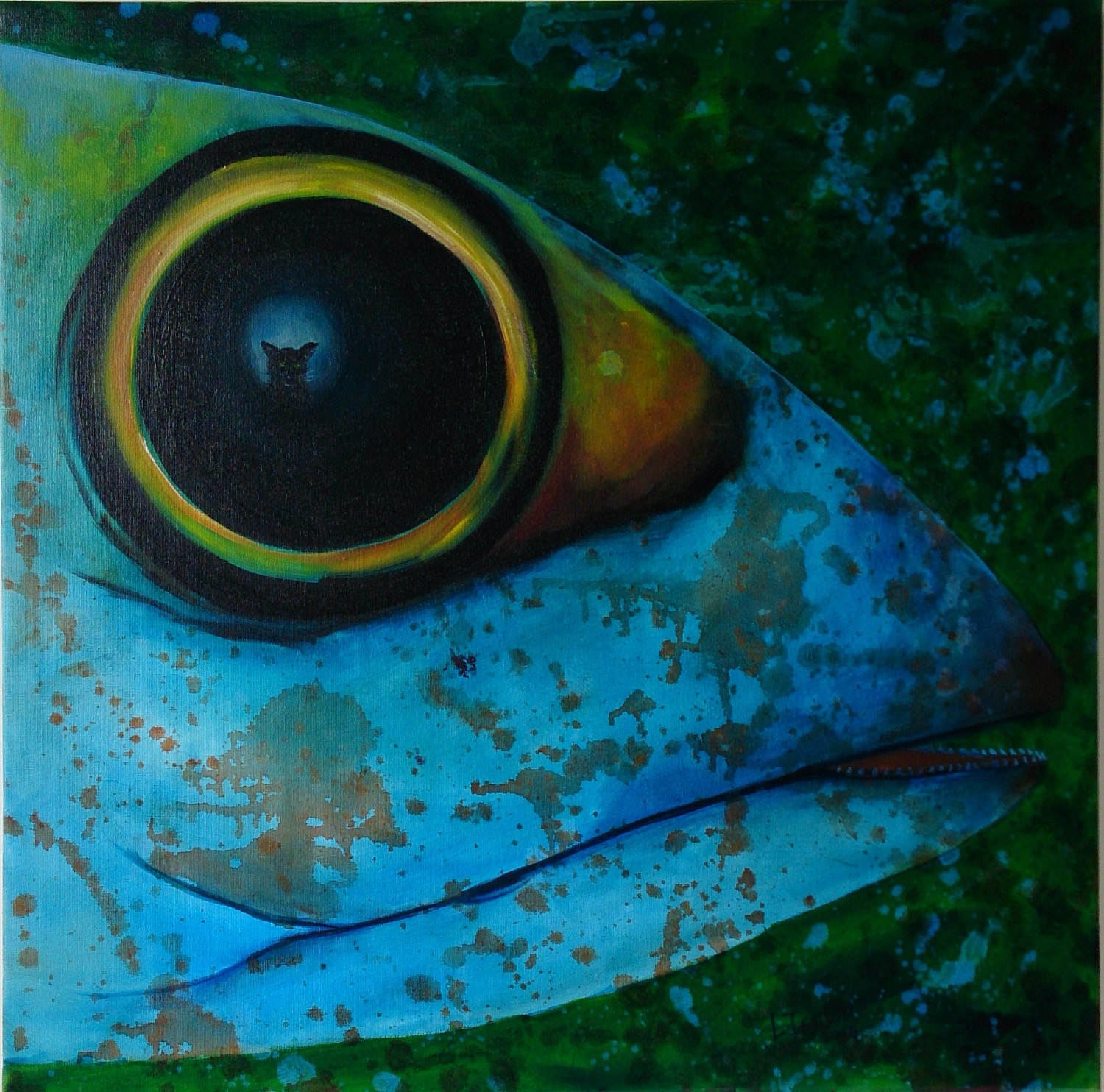 Fate of Mackerel II - Oil on canvas