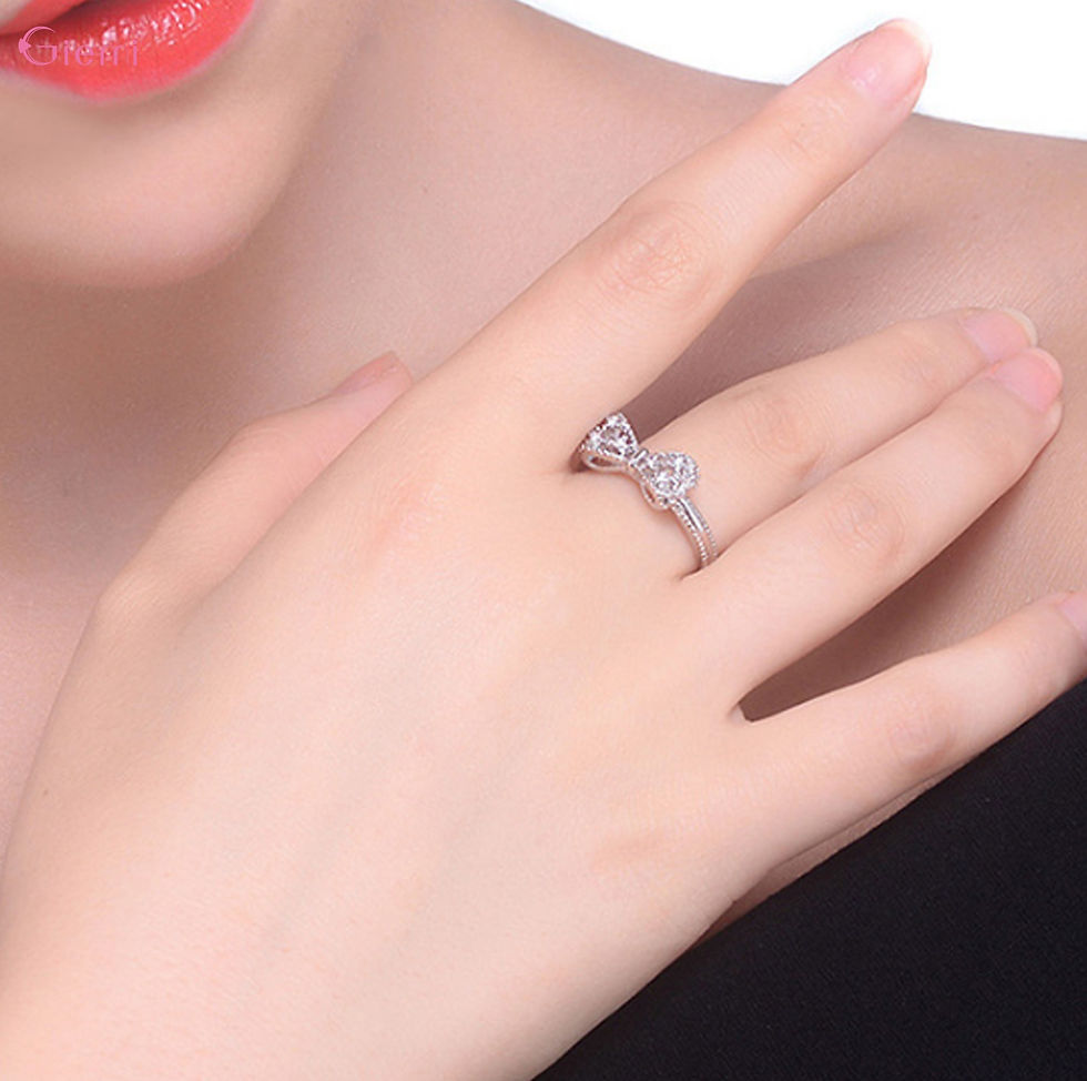 Thumbnail: Élodie Crystal Bow Ring