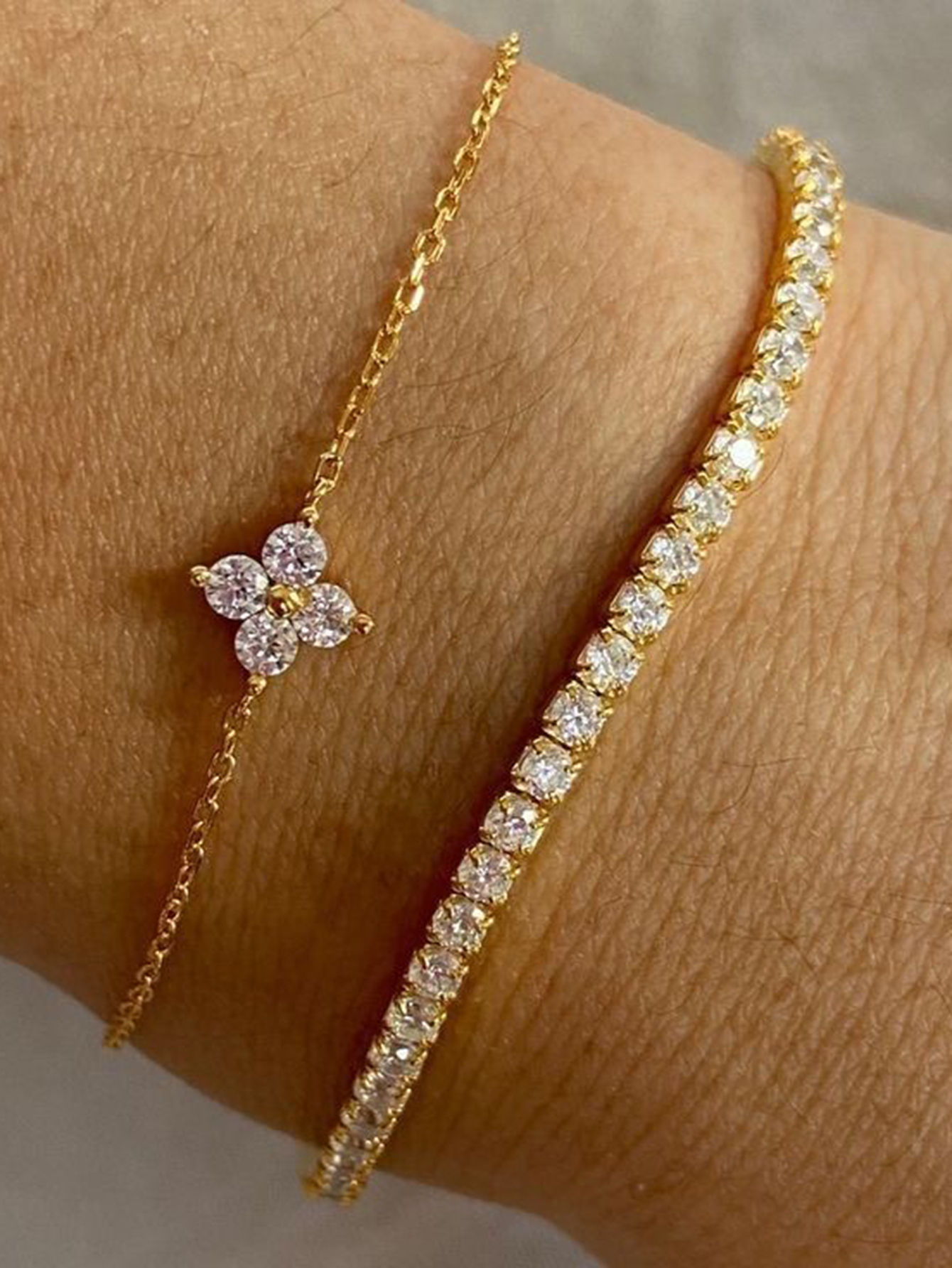 Lumière – Crystal Bloom Bracelet Set