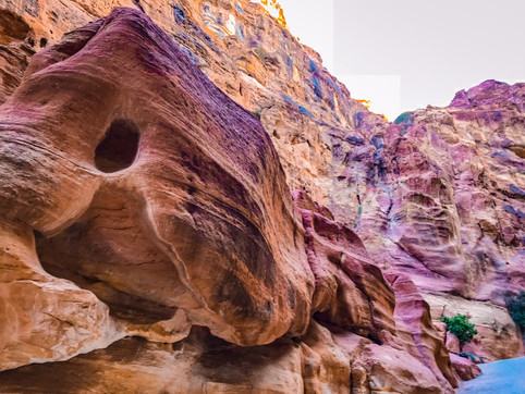 Walking  through the Siq At Petra