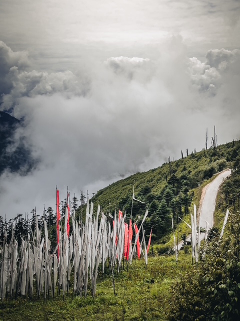 Traditional prayer flags in Bhutan