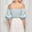 Thumbnail: Ahoy Off The Shoulder Top - Blue