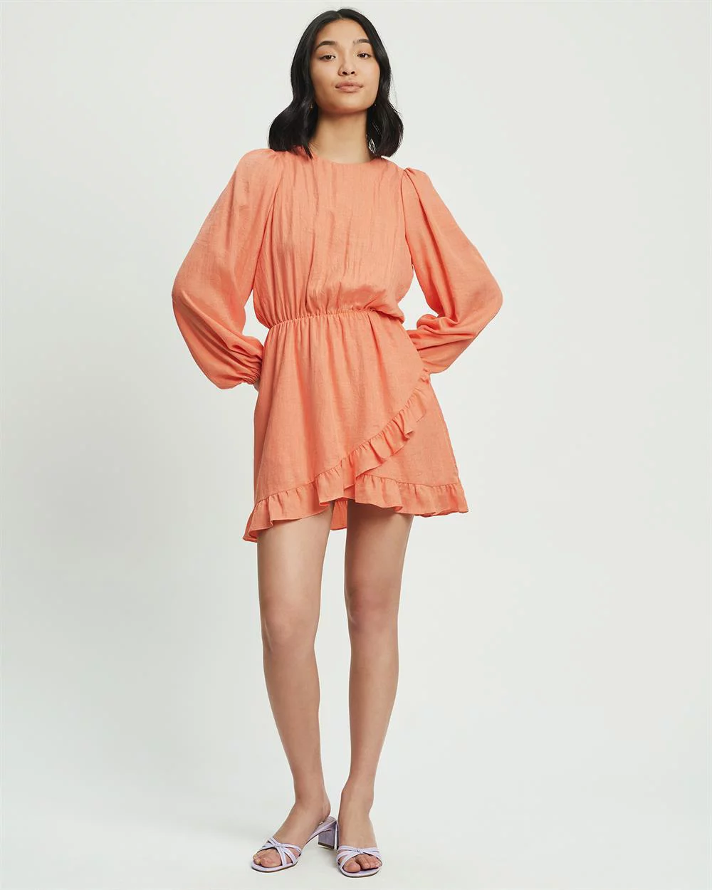 Georgia Mini Dress - Peach | PrettyProject