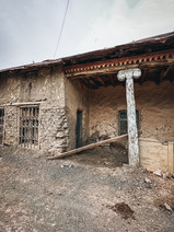 Cemetery in Nokhur Village with goat horns on graves to ward off evil spirits