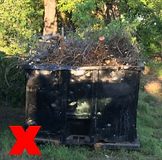 wrong way of filling dumpster