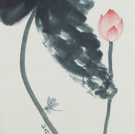 香取妙子    荷花　絵のみ.jpg