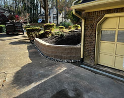 Retaining walls, French drain, channel drain, downspout extension