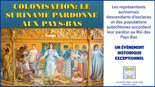 Colonisation: le Suriname pardonne aux Pays-Bas