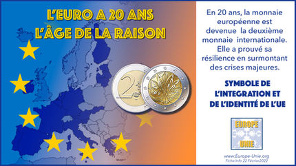 L’euro a 20 ans, l’âge de la raison.