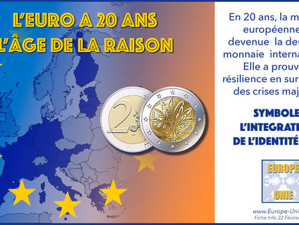 L’euro a 20 ans, l’âge de la raison.