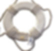 Hand-Made Timber Life Preserver White 31cm