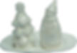 Christmas Salt & Pepper Shaker set with ceramic tray 15cm