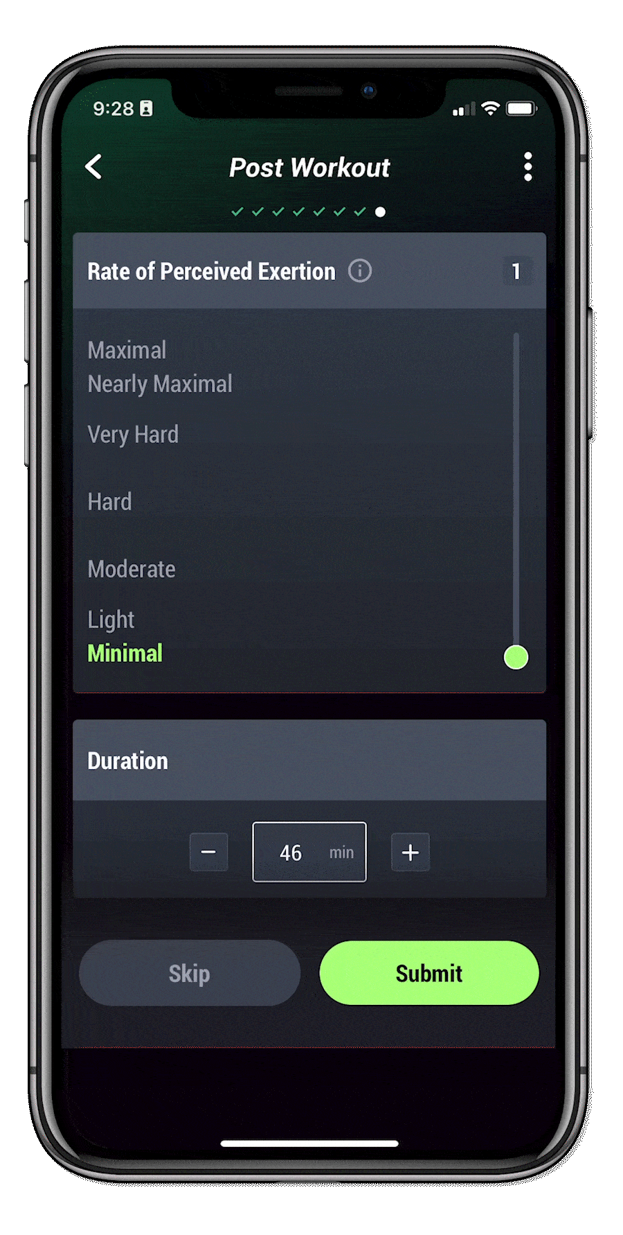 Animated GIF showcasing an at-home rehab training app interface. The first scene displays the app's welcome screen with a fri