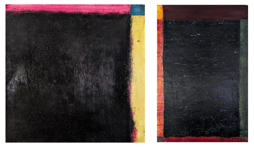 Edge Series Oil, Wax Crayon on Paper 2025 40 x 40 cm / 40 x 20cm