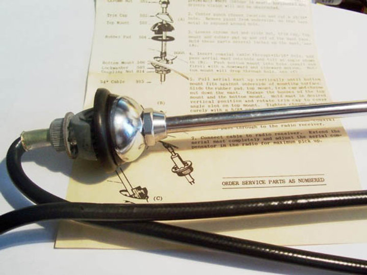 1940's 1950's Dual ANTENNA kit EDSEL Ford,Mercury Classic Car Antennas