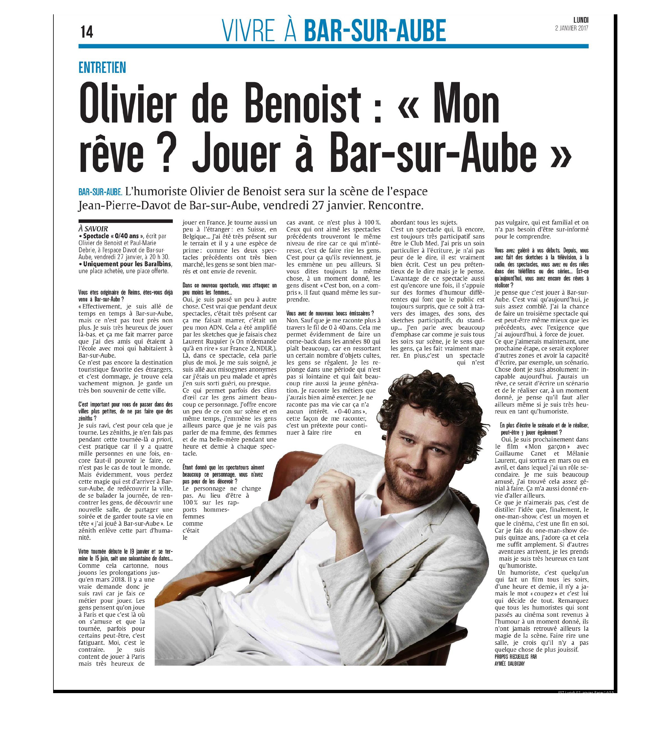 L'Est Eclair 03.01.17