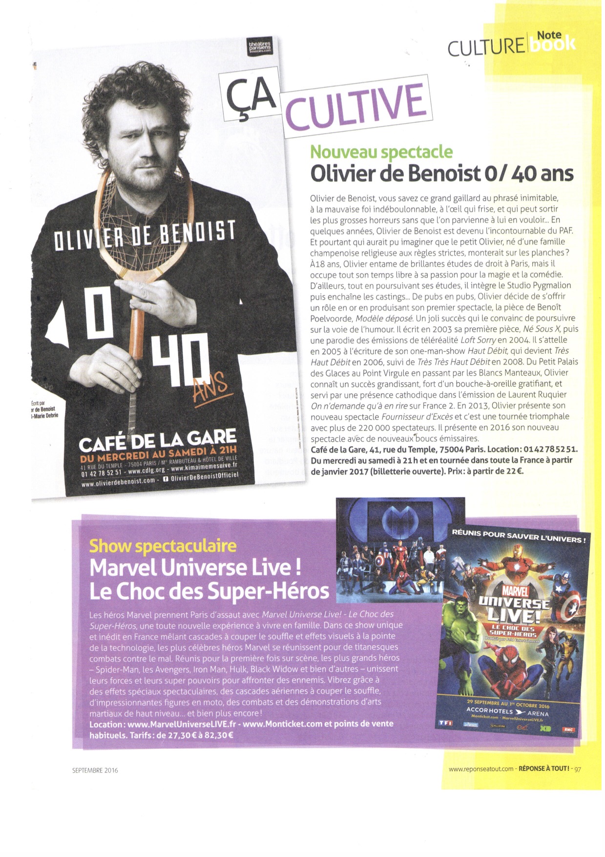 Réponse à tout sept. 2016