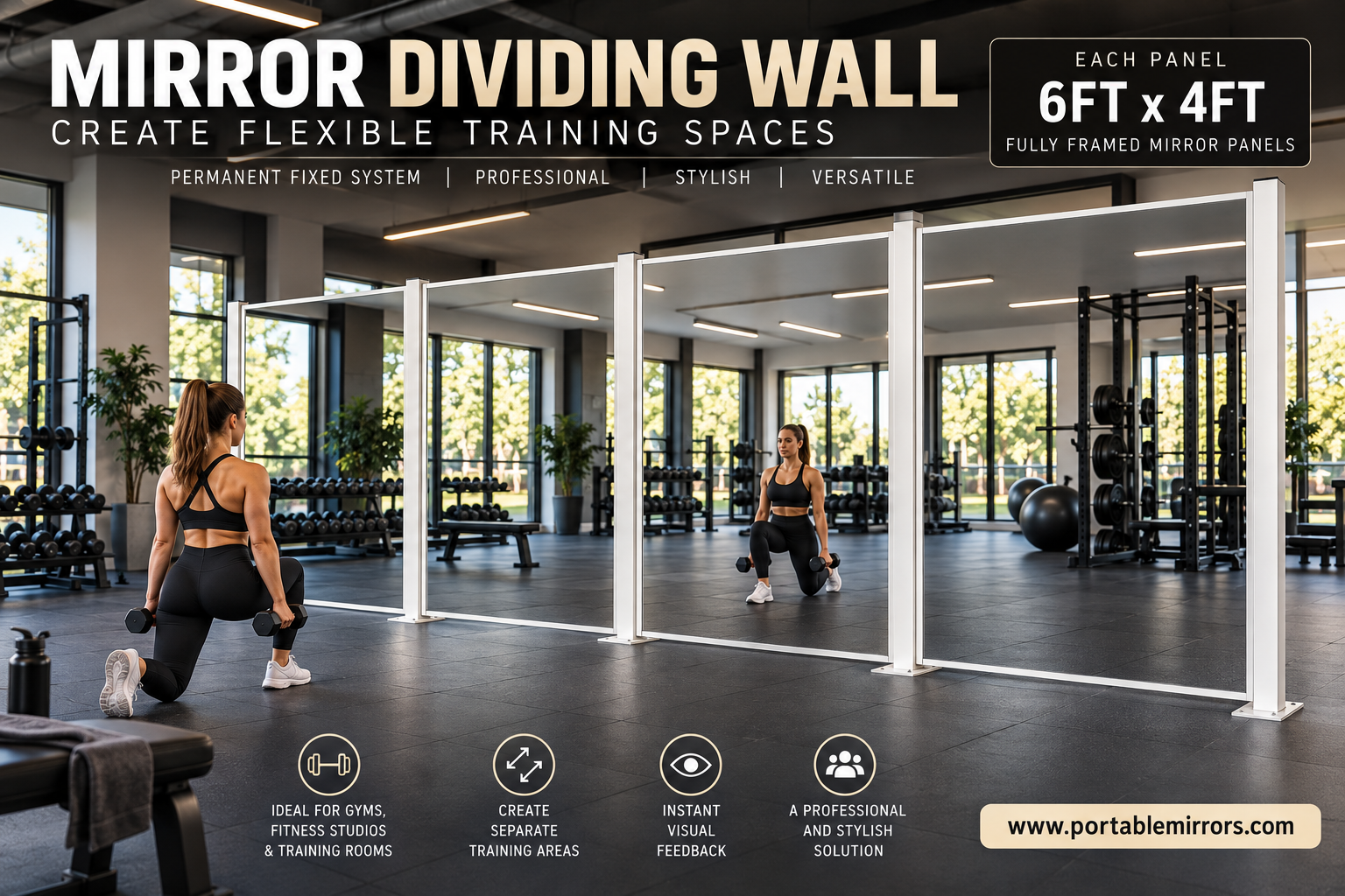 Mirror Divding Wall