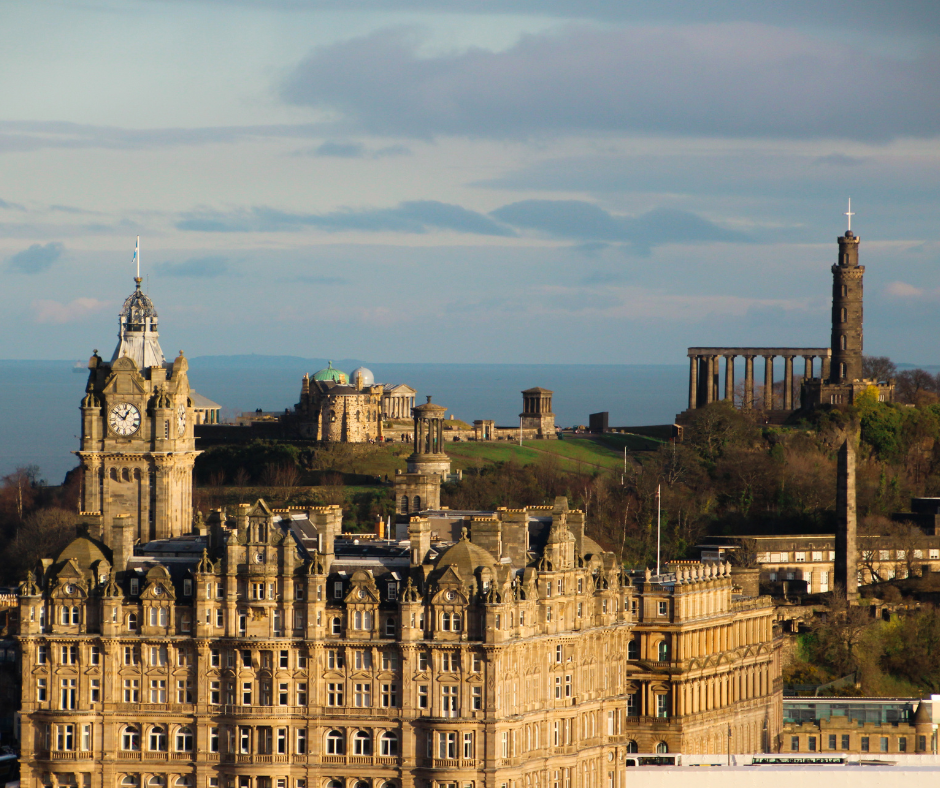 View of Edinburgh Castle in the fall