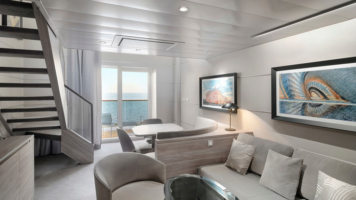 MSC World Europa Yacht Club duplex lakosztály erkéllyel