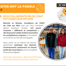 L'ESAT et C-LOG collaborent pour faire reconnaitre les acquis par l'expérience de 2 agents